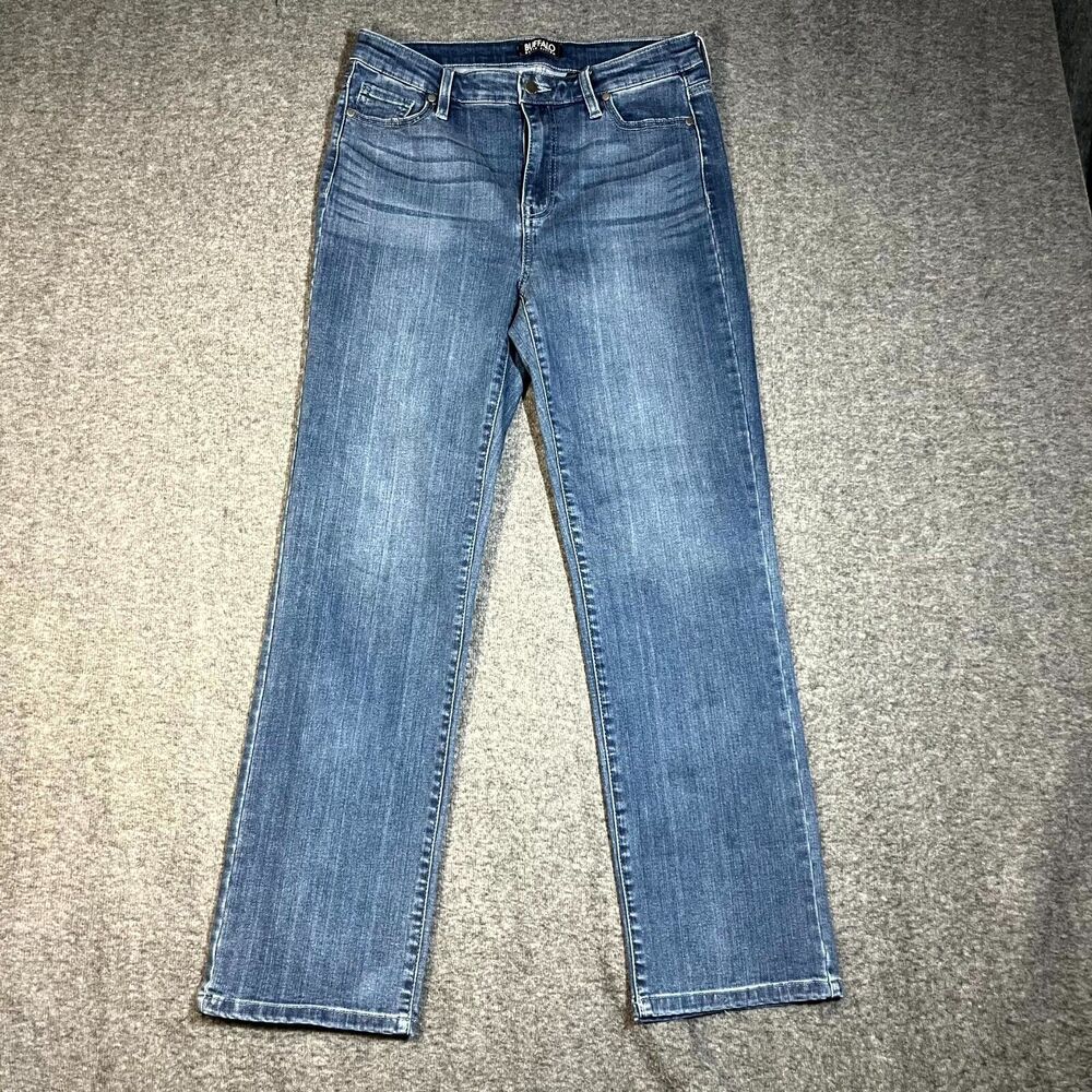 Buffalo David Bitton Jeans Womens 6/28 Blue Alyssa High-Rise Straight Stretch